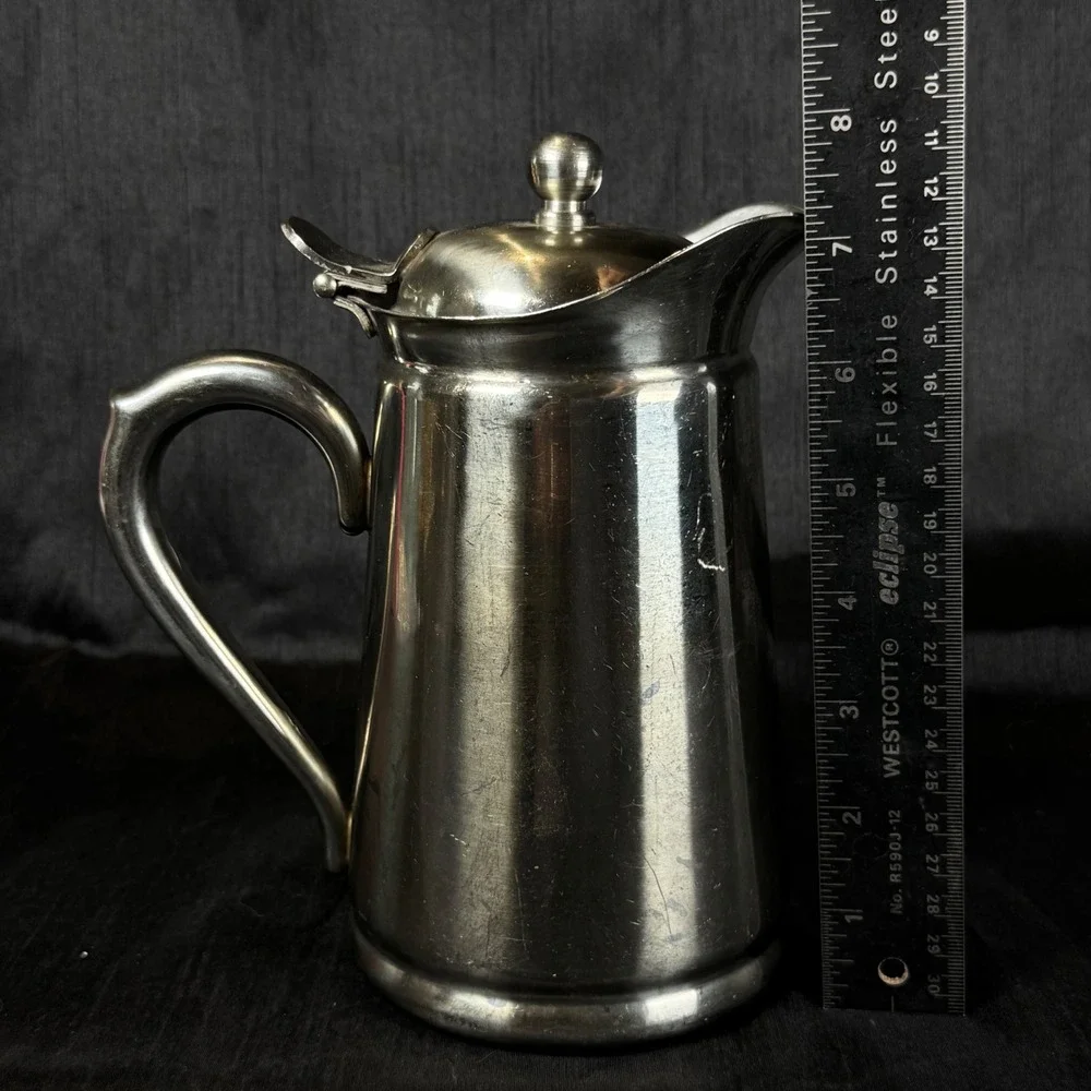 Vintage Brandware IS-20 Coffee Tea Pot 18-8 Stainless Steel Japan Hinged Lid